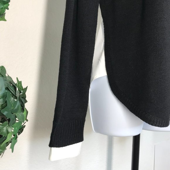 🚦Olivia Sky L/S Sweater w/ Fabric Back | Black/White | Large - Picture 6 of 11